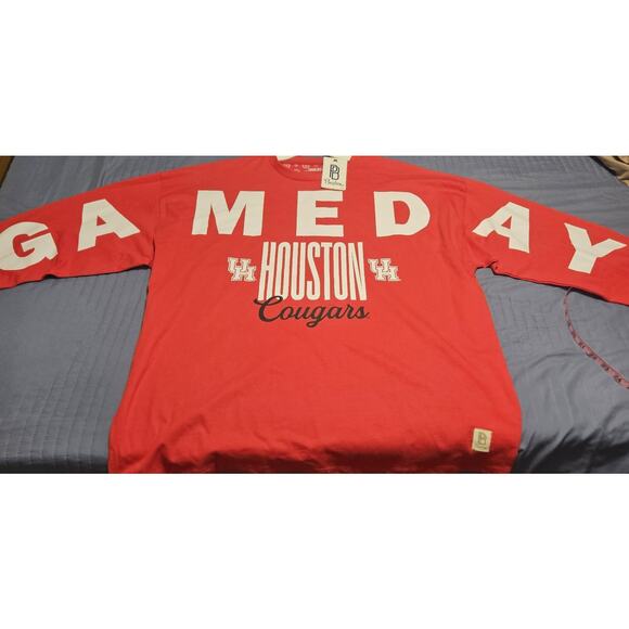 NWT Press Box Houston Cougars GAMEDAY Men's Long Sleeve Shirt Men's Your Size - Picture 1 of 11